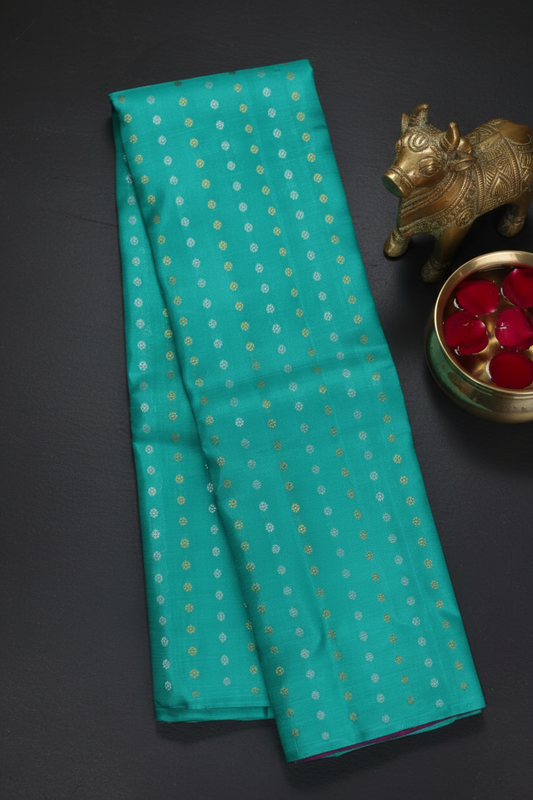 Amazing Sky Blue Kanchipuram Silk saree