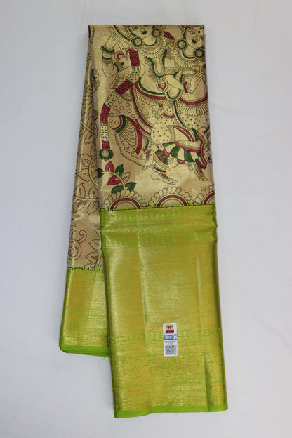 Classic Kalamkari Kanchipuram Silk saree