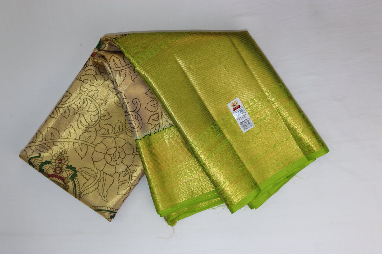 Classic Kalamkari Kanchipuram Silk saree