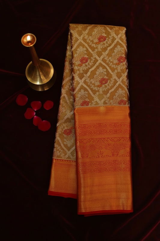 Rich Multi-color Kanchipuram Silk Saree