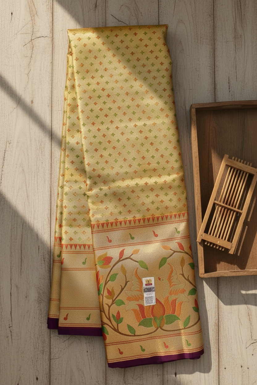 Classy Gold Kanchipuram Silk saree