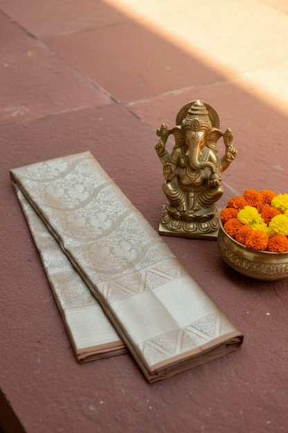 Rich Pastel Color Kanchipuram Silk Saree