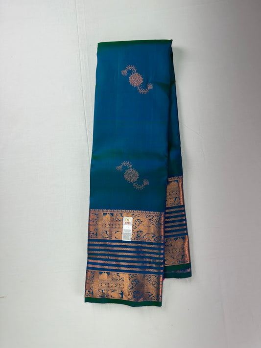 Exotic Blue Kanchipuram Silk Saree