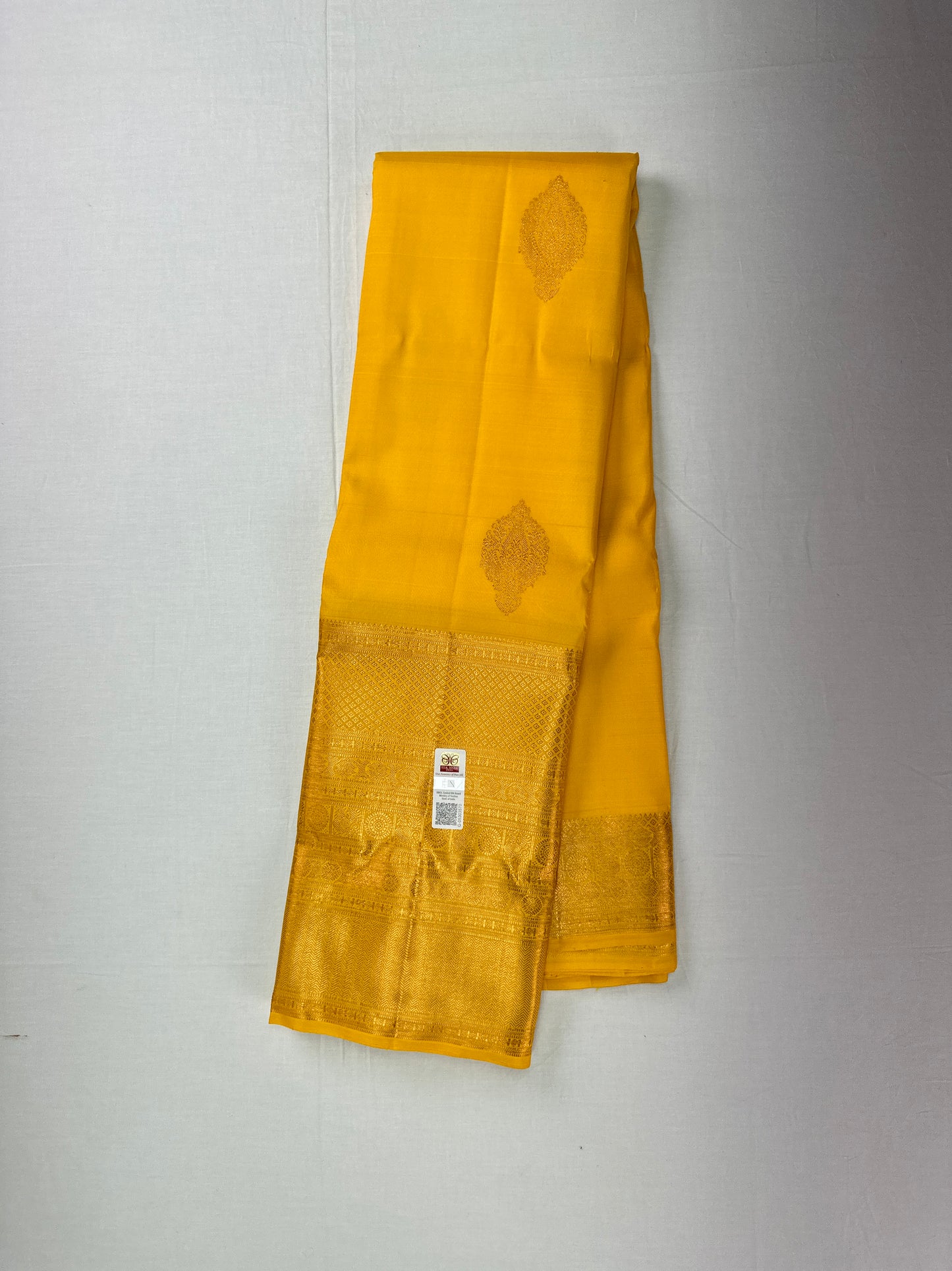 Traditional Yellow Kanchipuram Silk Saree