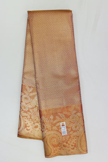 Trendy Chacolate Brown Kachipuram Silk saree