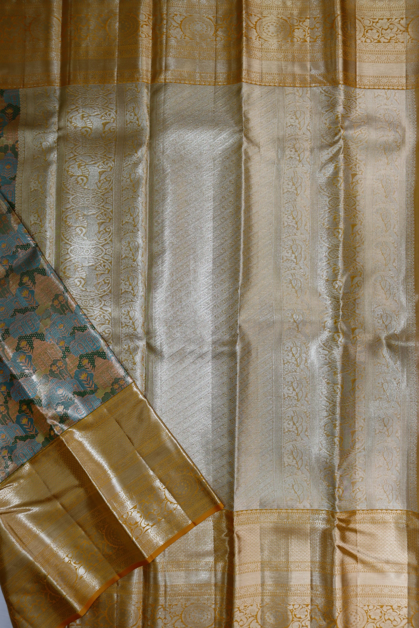 Rich Multi-Pastel Kanchipuram Silk Saree