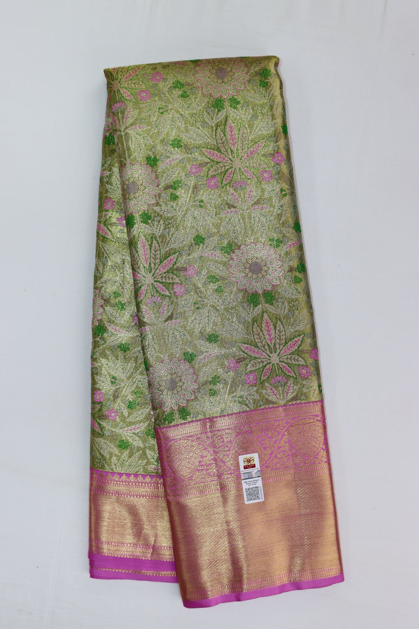 Trendy Green Kachipuram Silk saree From Weavers and Best on Online