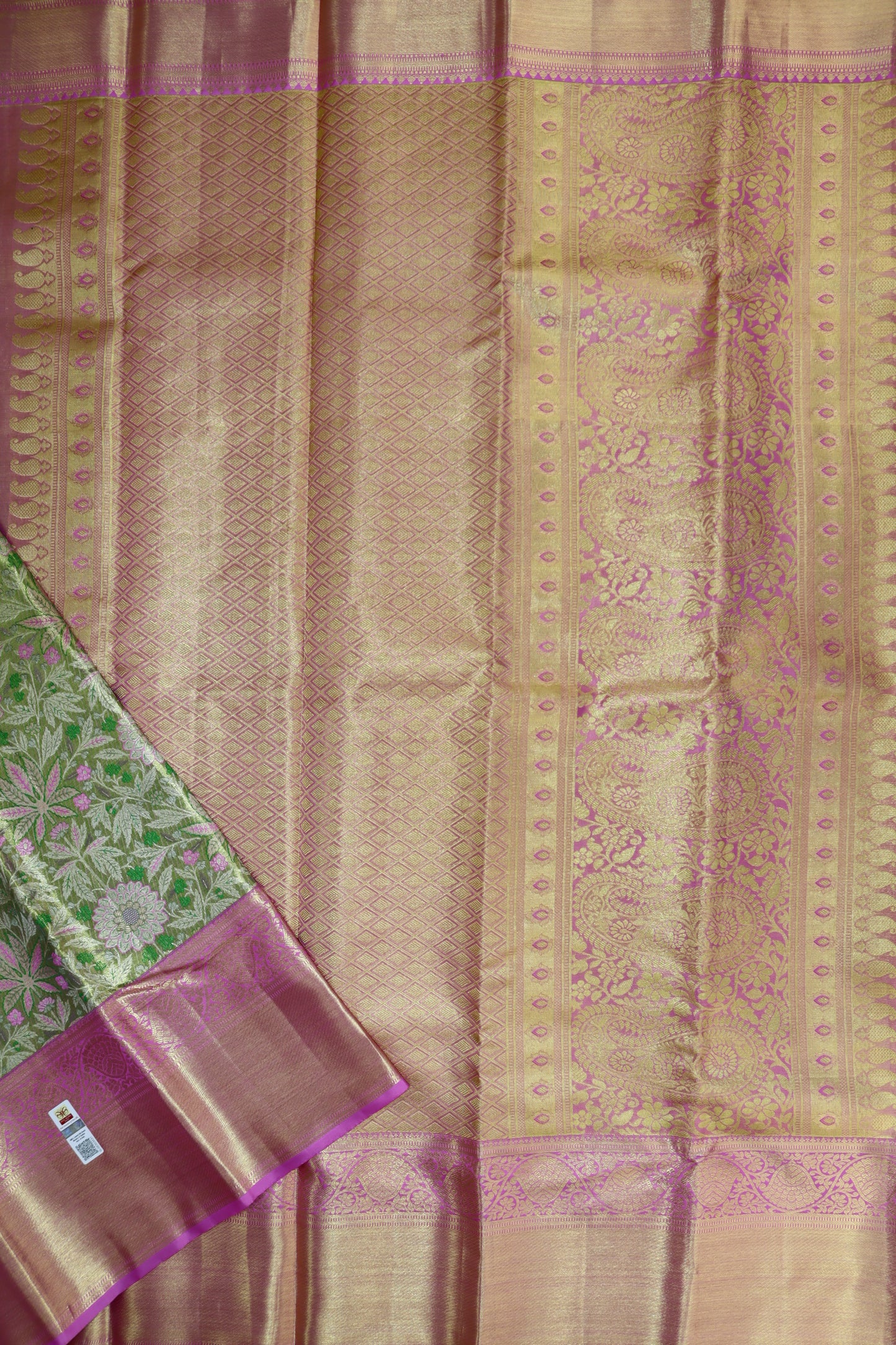 Trendy Green Kachipuram Silk saree