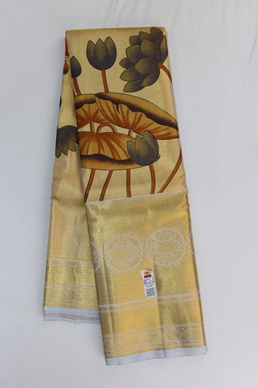 Timeless Kalamkari Kanchipuram Silk Saree