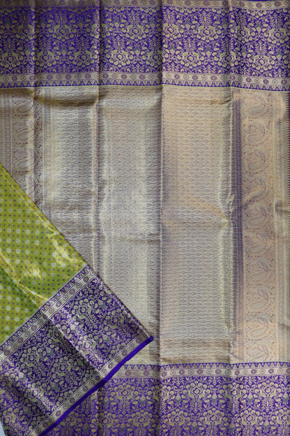 Timeless Olive Green Kanchipuram Silk saree From Weavers and Best on Online