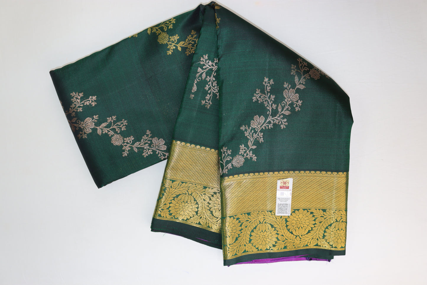 Stunning Green Kanchipuram Silk saree From Weavers and Best on Online