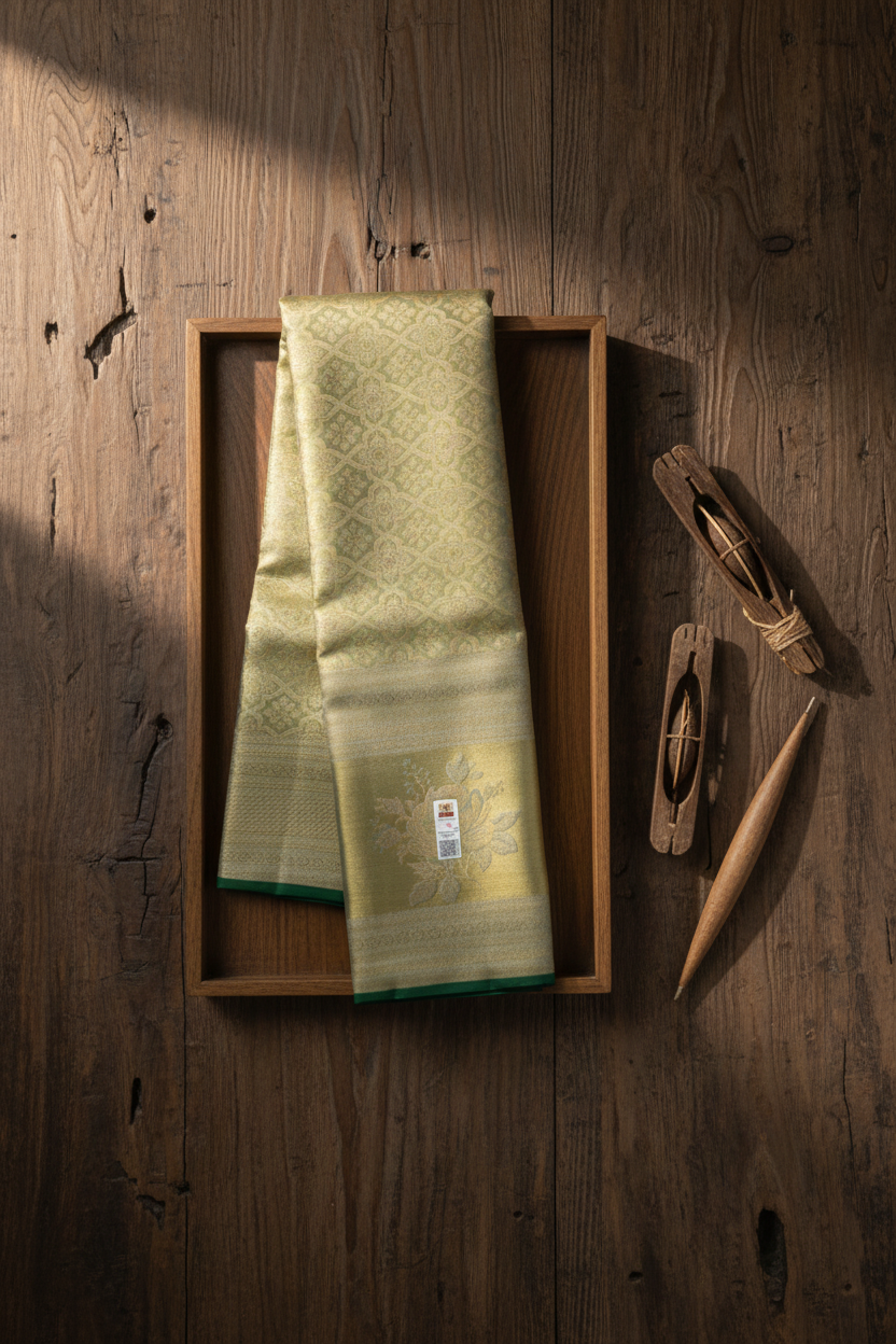 Rich Pastel Green Kanchipuram Silk Saree