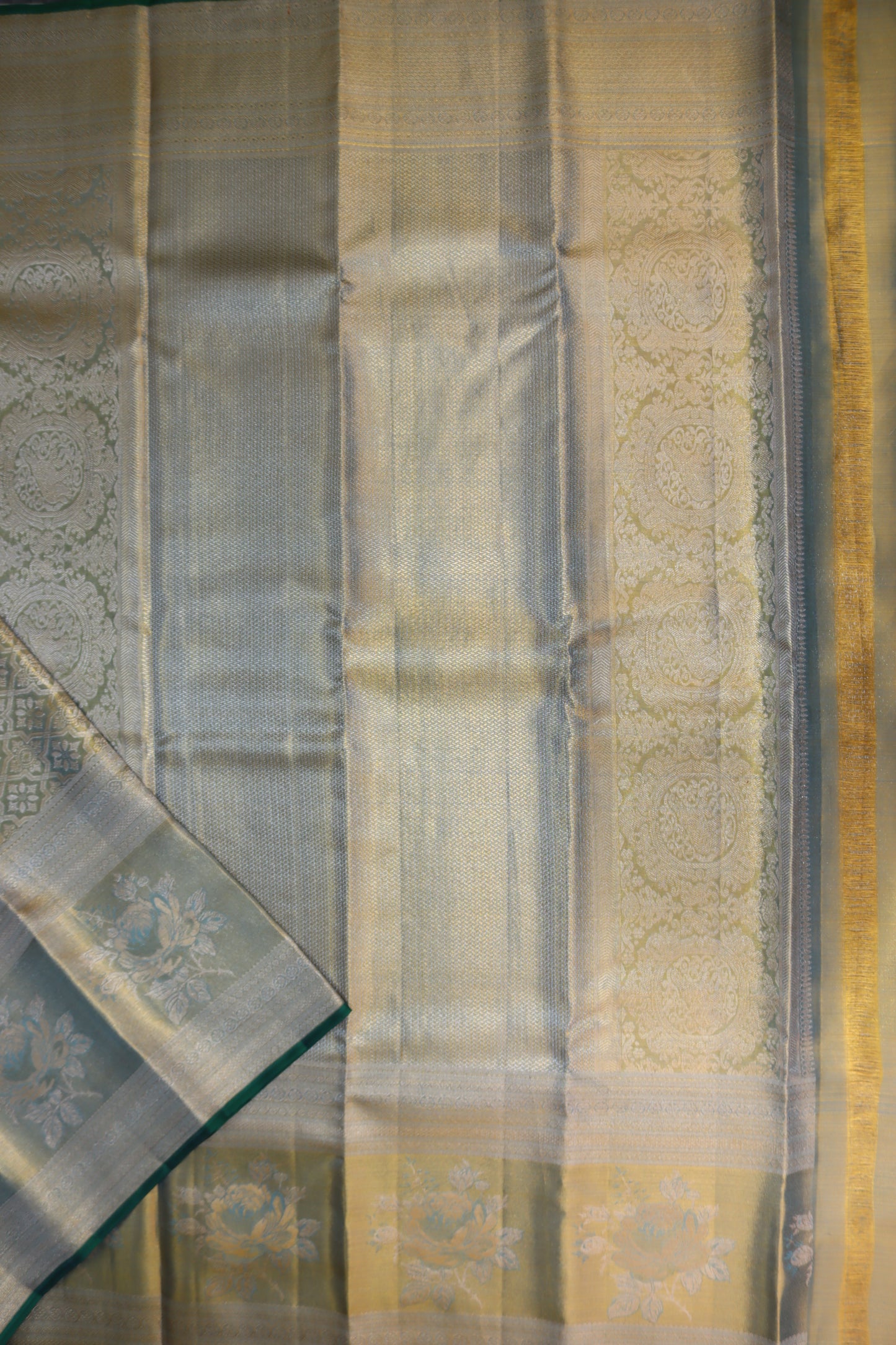 Rich Pastel Green Kanchipuram Silk Saree