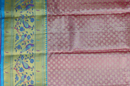 Exotic Baby Pink Kanchipuram Silk saree