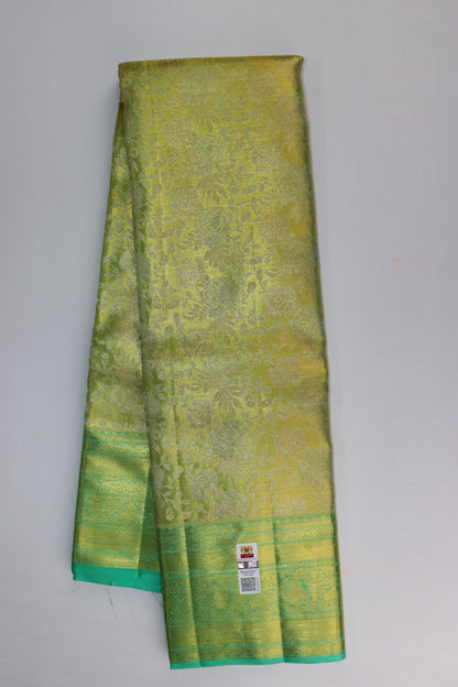 Luxury Lux Green Kanchipuram Silk Saree - My First Saree