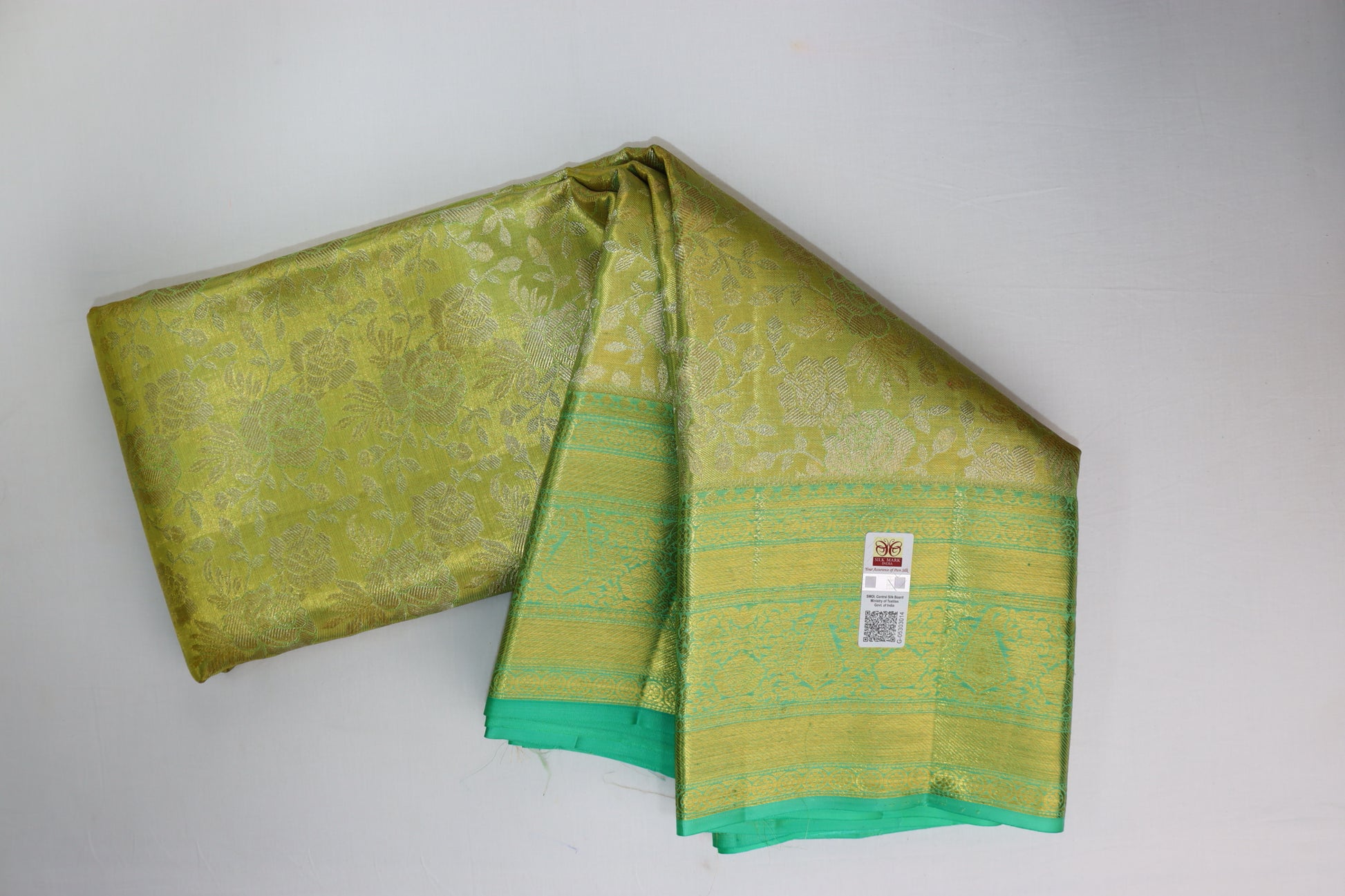 Luxury Lux Green Kanchipuram Silk Saree - My First Saree