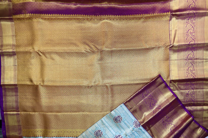 Rich Blue Kanchipuram Silk Saree