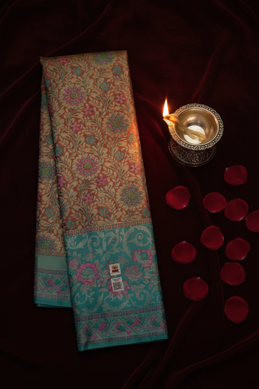 Traditional Multi-color Kachipuram Silk saree