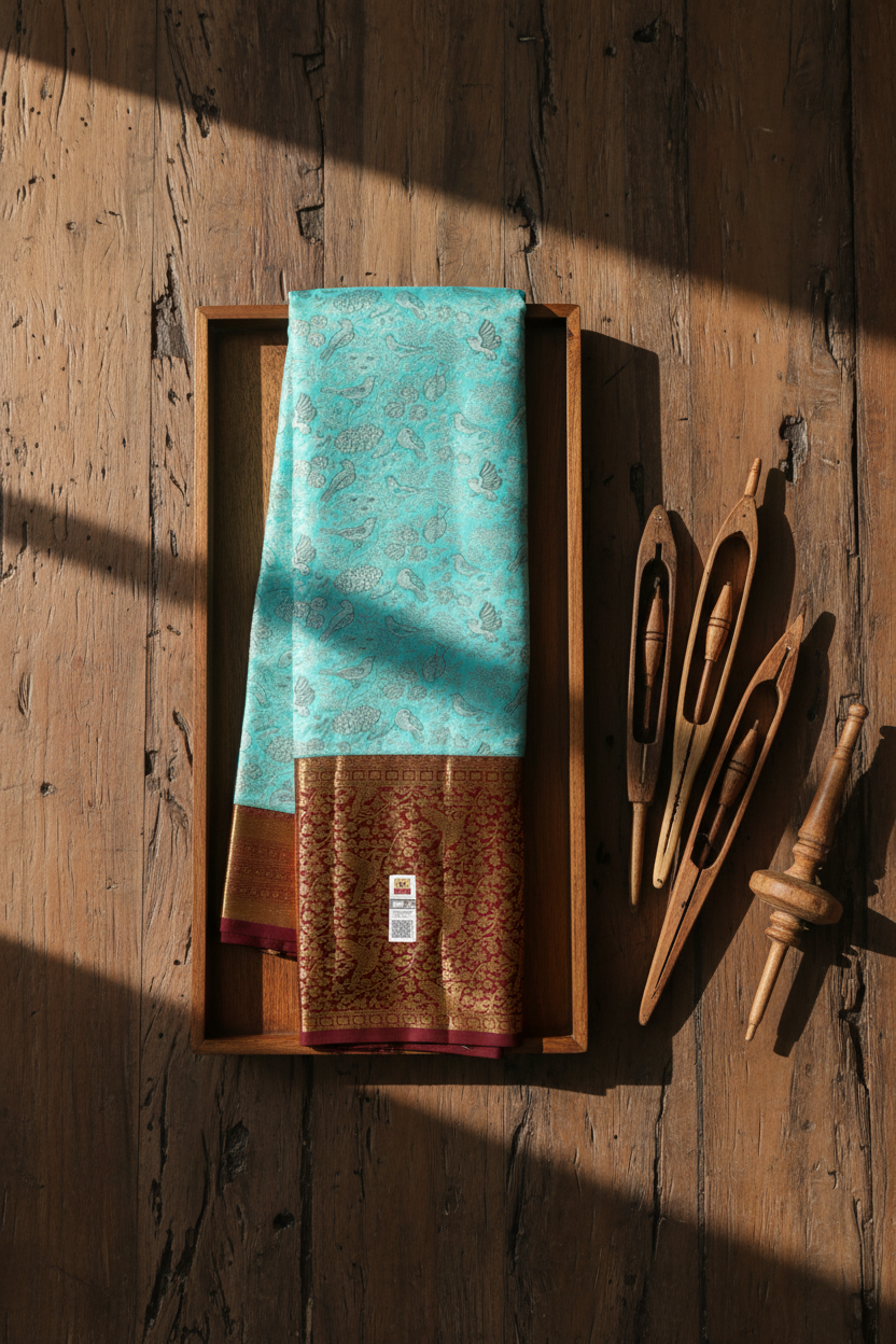 Royal Blue  Kachipuram Silk saree