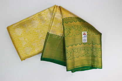 Traditional Yellow Kanchipuram Silk saree