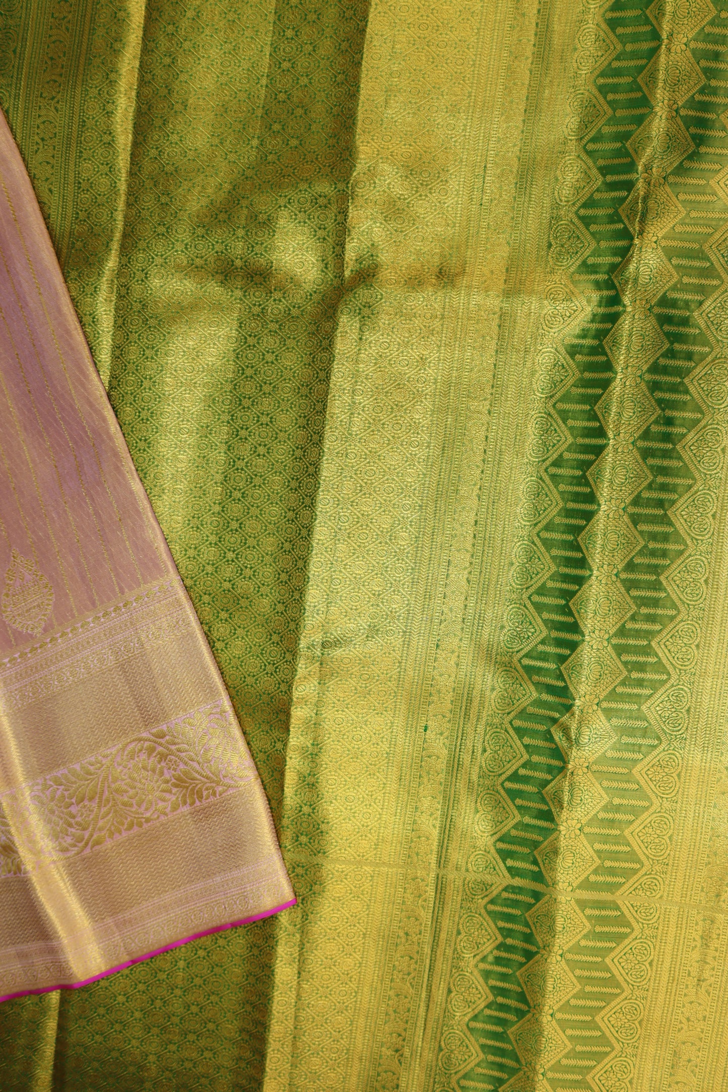 Rich Baby Pink Kanchipuram Silk Saree