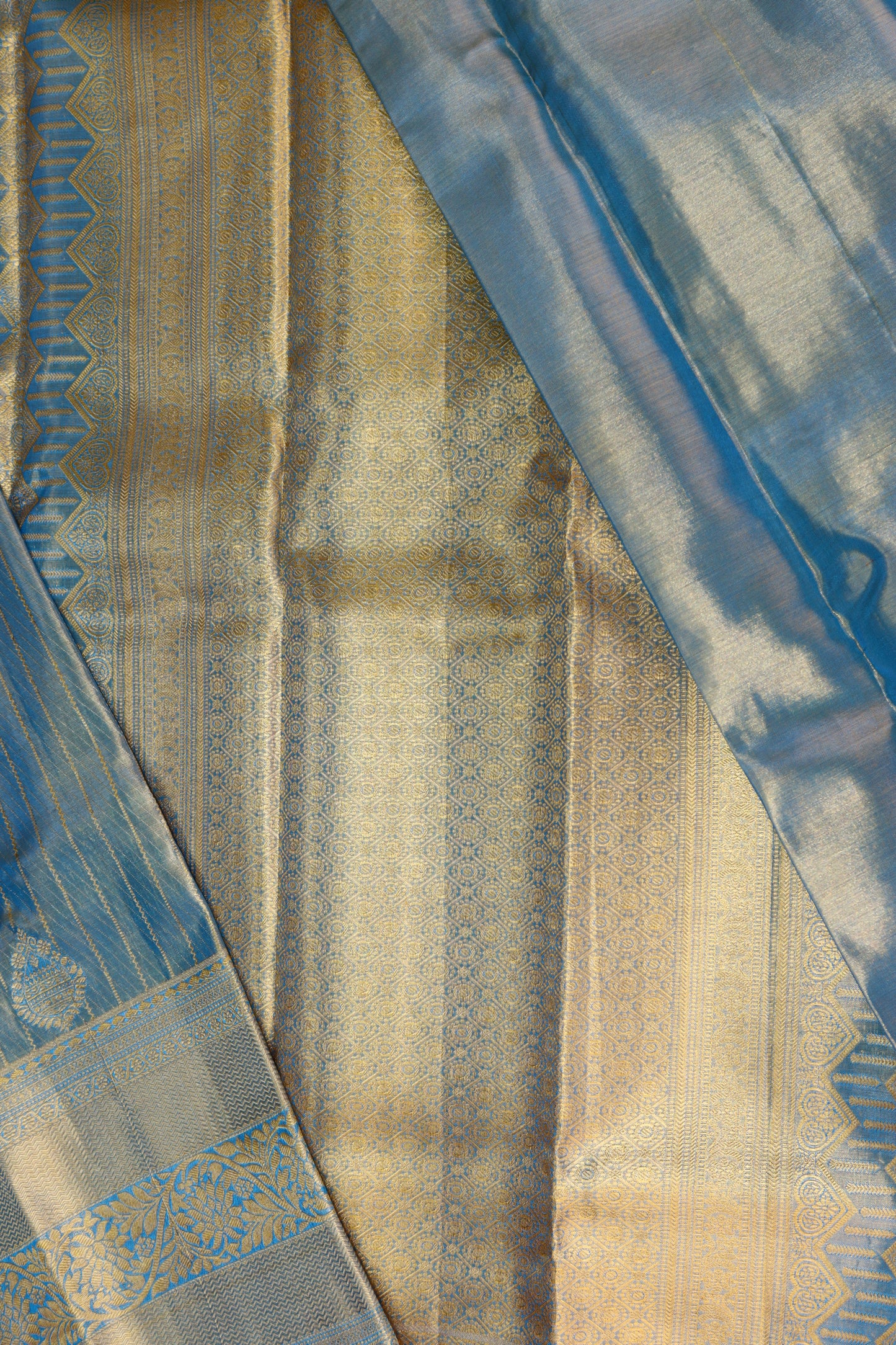 Exotic Baby Blue Kanchipuram Silk saree From Weavers and Best on Online