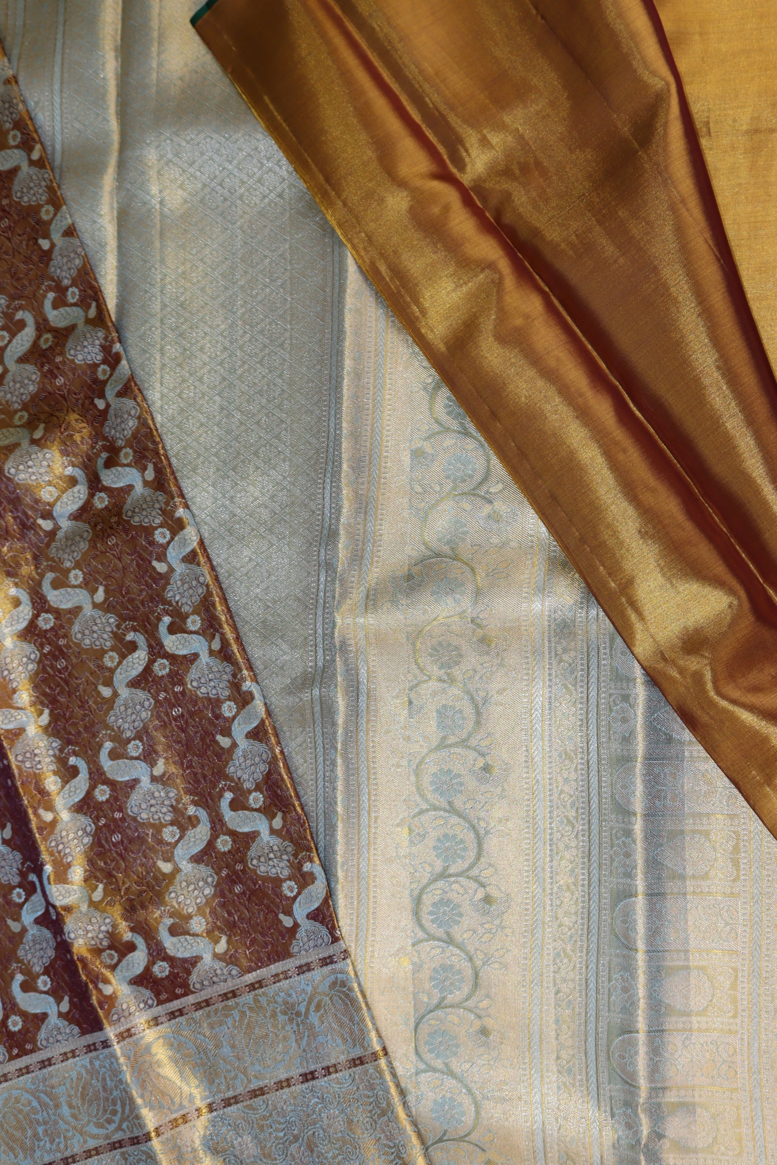 Classy Brown Kanchipuram Silk saree - My First Saree