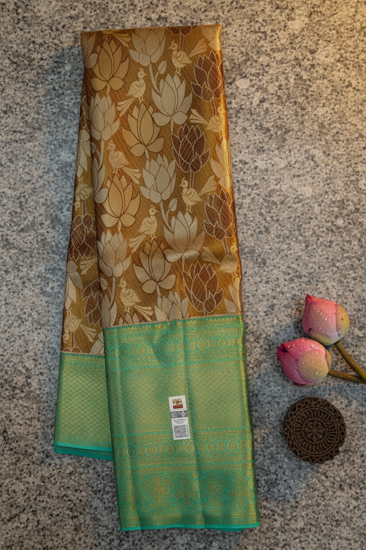 Exotic Brown Kachipuram Silk saree