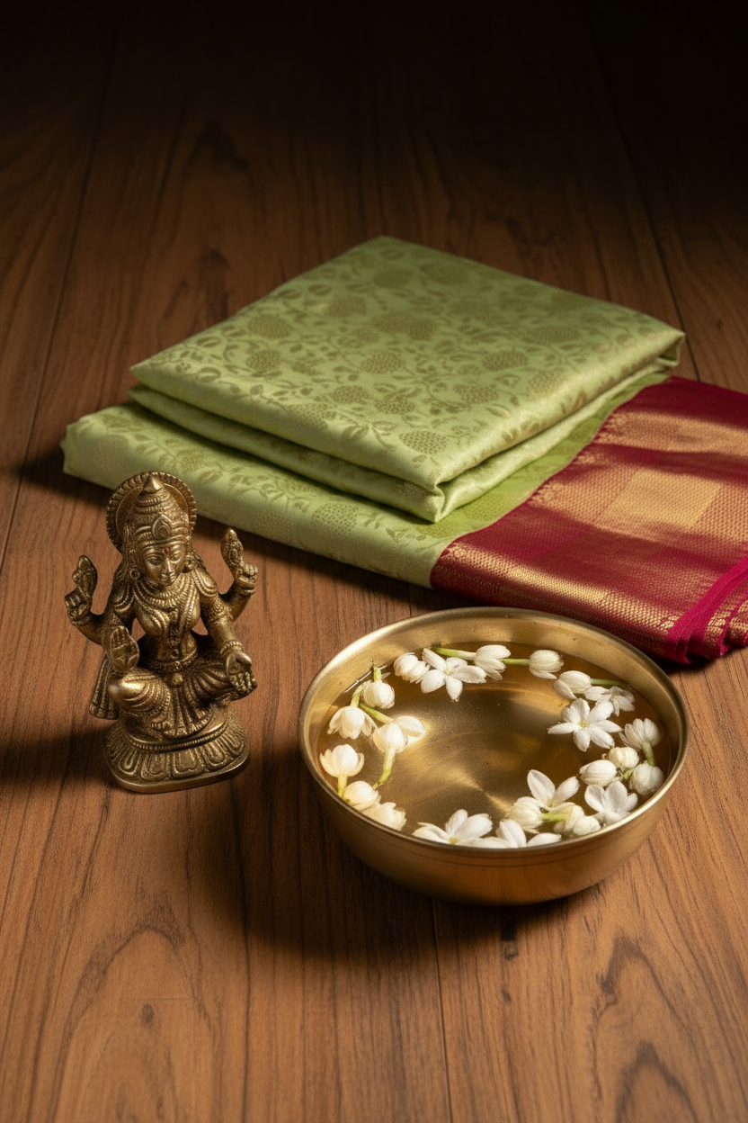 Beautiful Mustard Yellow Kanchipuram Silk Saree