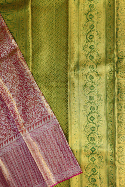 Exotic Baby pink Kanchipuram Silk Saree