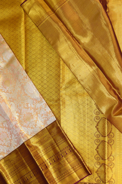 Exotic Baby Pink Kanchipuram Silk Saree