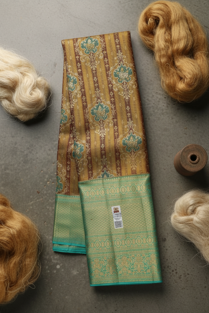 Classy Grey Kanchipuram Silk Saree