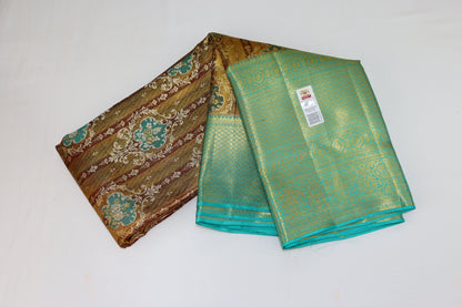 Classy Grey Kanchipuram Silk Saree