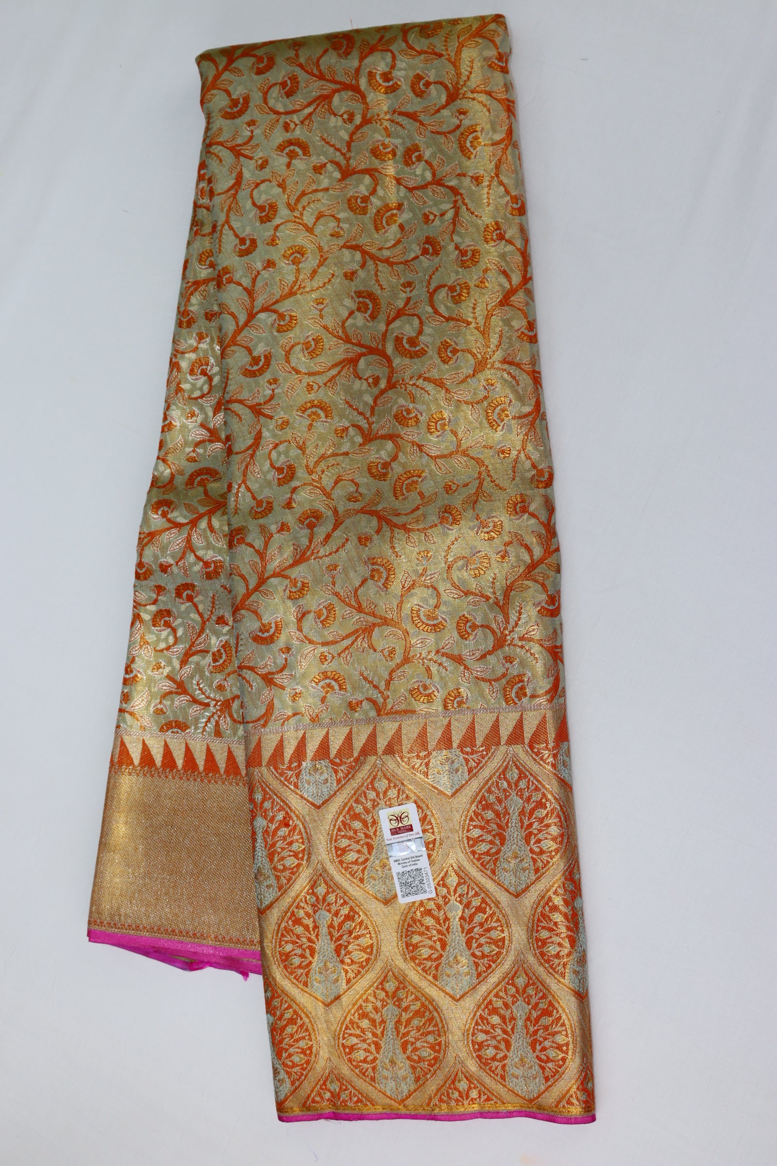 Classy Multi-color Kanchipuram Silk Saree From Weavers and Best on Online