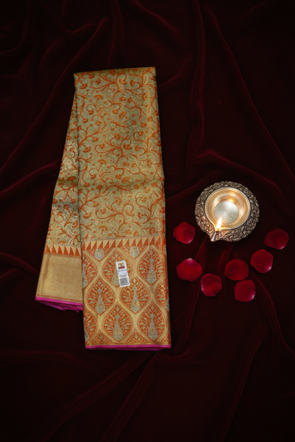 Classy Multi-color Kanchipuram Silk Saree