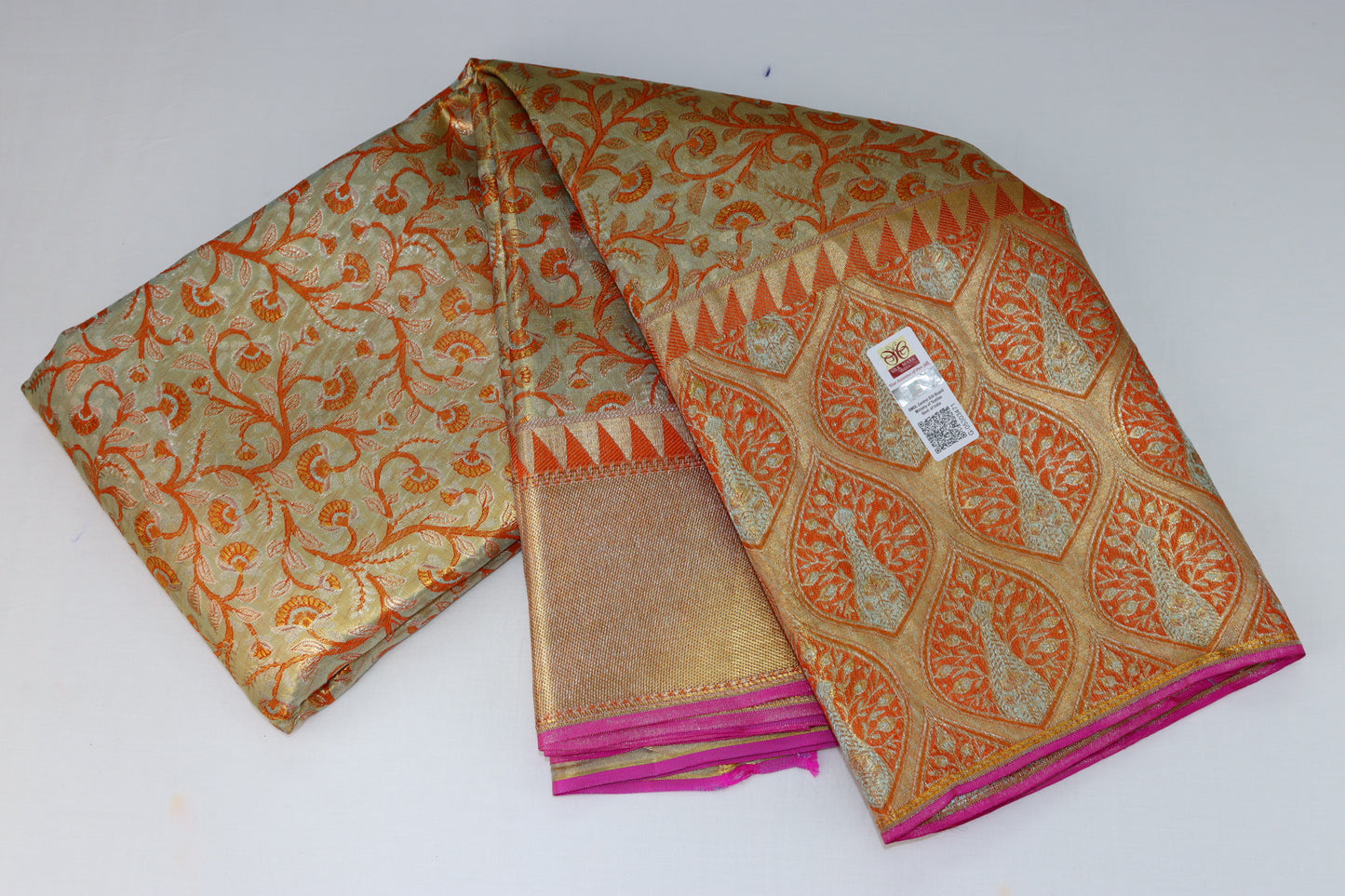 Classy Multi-color Kanchipuram Silk Saree From Weavers and Best on Online