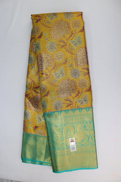 Royal Yellow Kanchipuram Silk Saree