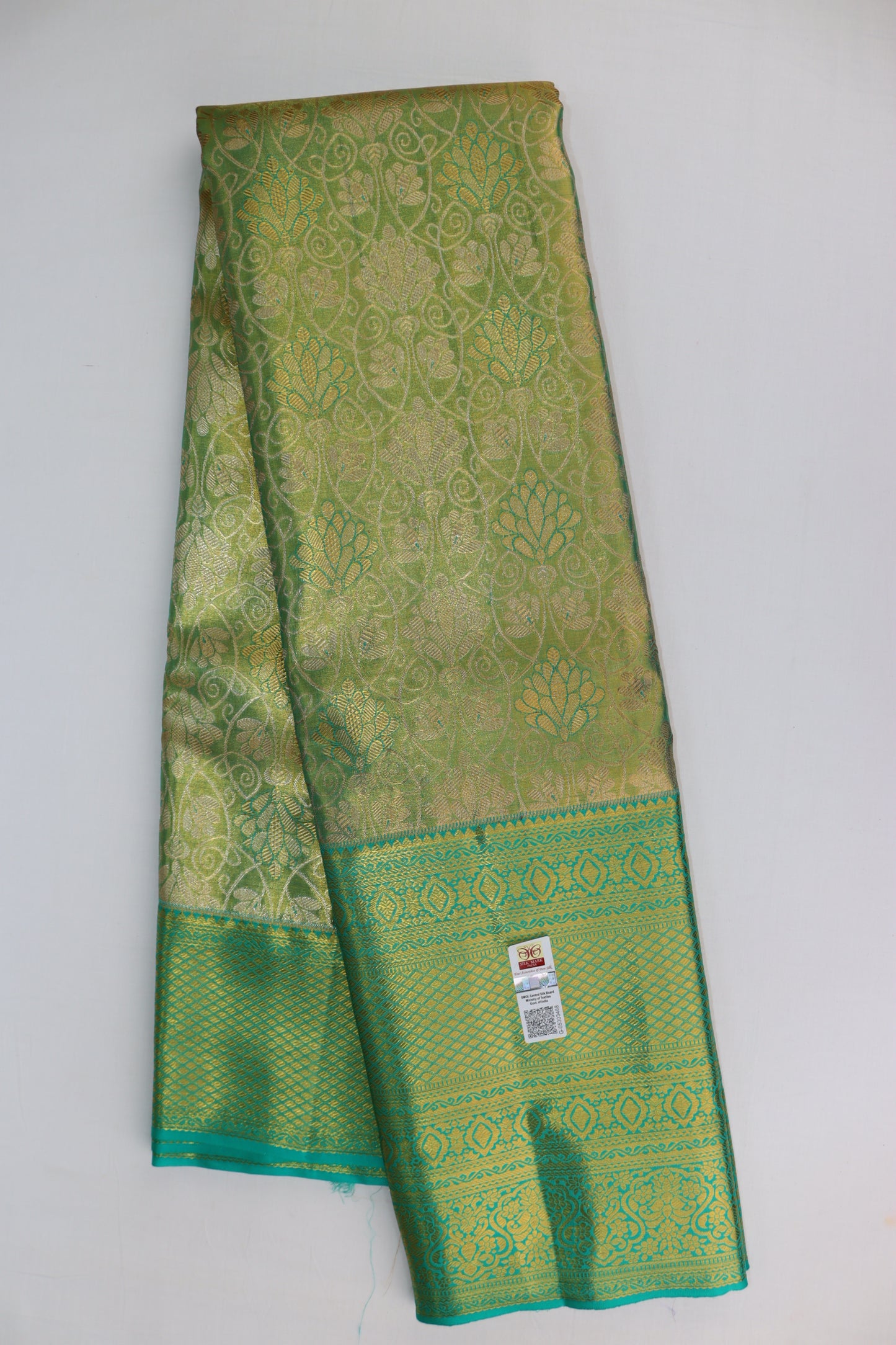 Exotic Pastel Green Kanchipuram Silk Saree