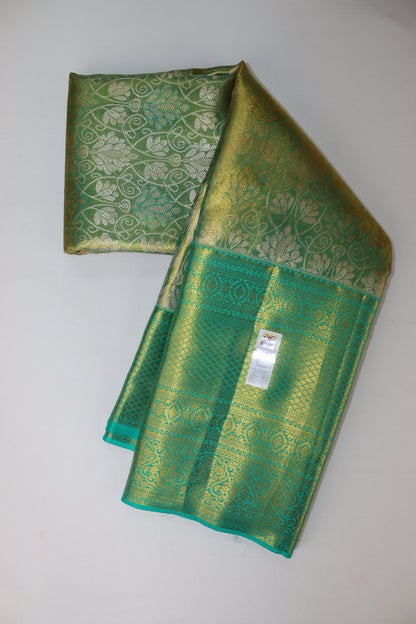 Exotic Pastel Green Kanchipuram Silk Saree