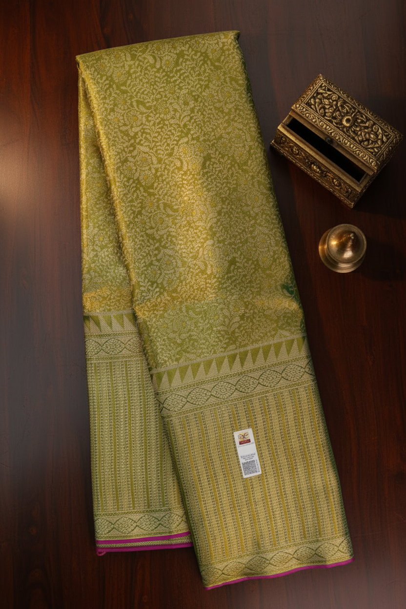 Traditional Green Kanchipuram Silk Saree