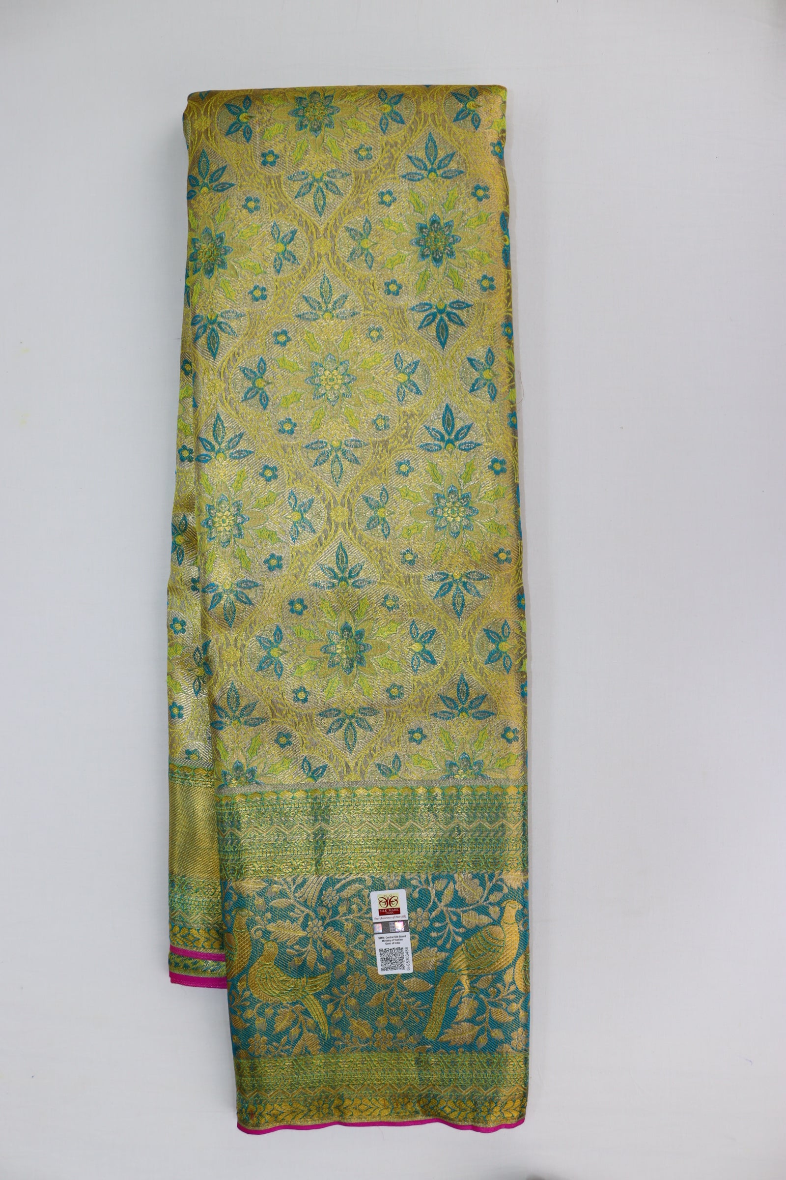 Exotic Multi-color Kanchipuram Silk Saree From Weavers and Best on Online