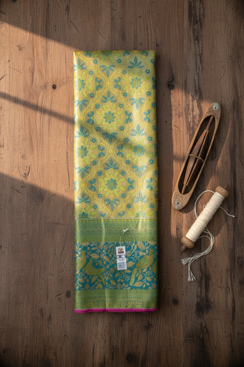 Exotic Multi-color Kanchipuram Silk Saree