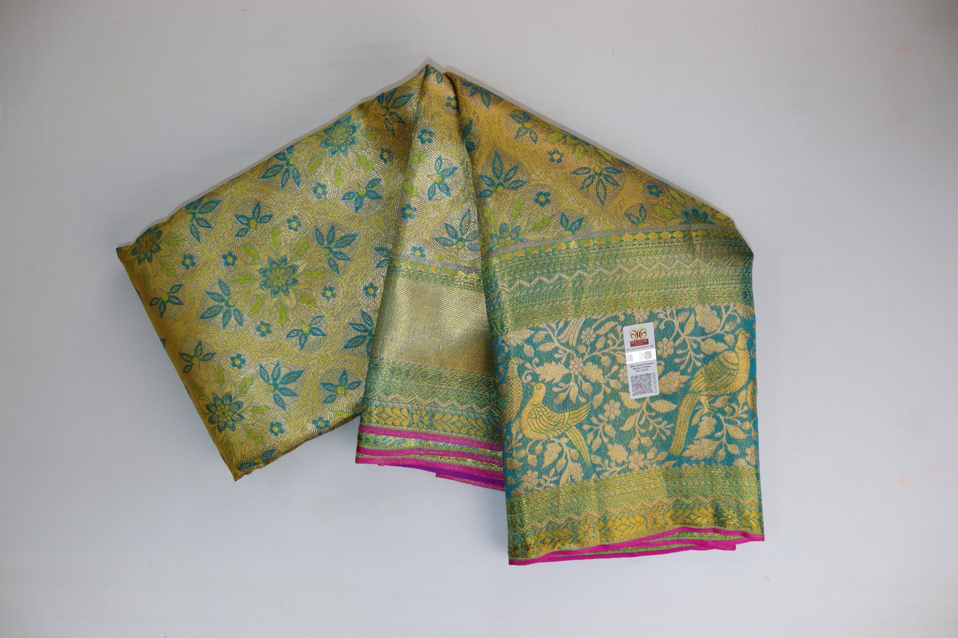 Exotic Multi-color Kanchipuram Silk Saree From Weavers and Best on Online