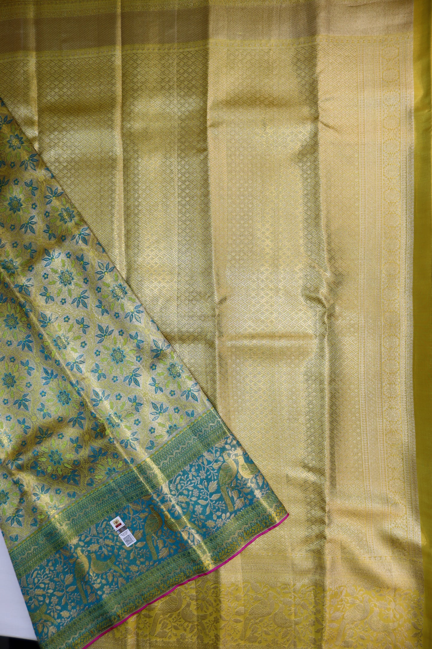 Exotic Multi-color Kanchipuram Silk Saree From Weavers and Best on Online