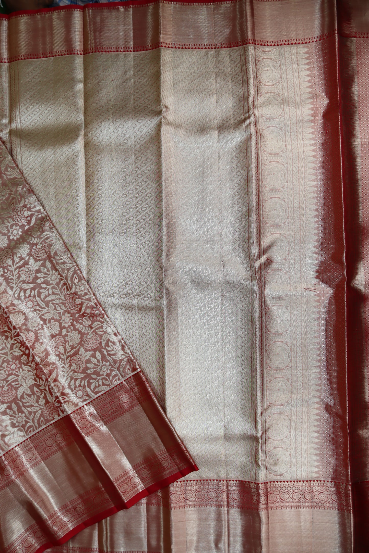 Beautiful Marron Red Kanchipuram Silk Saree - My First Saree