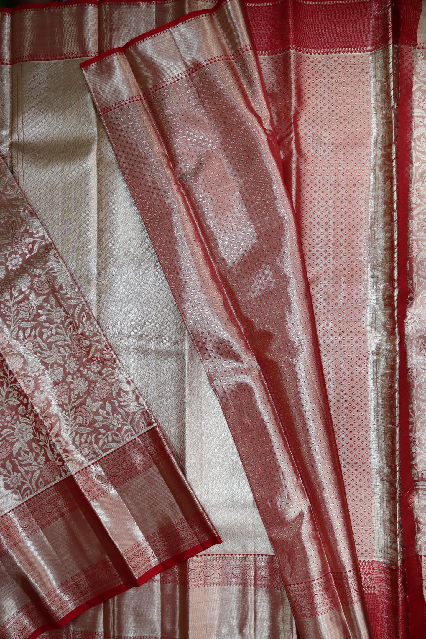 Beautiful Marron Red Kanchipuram Silk Saree