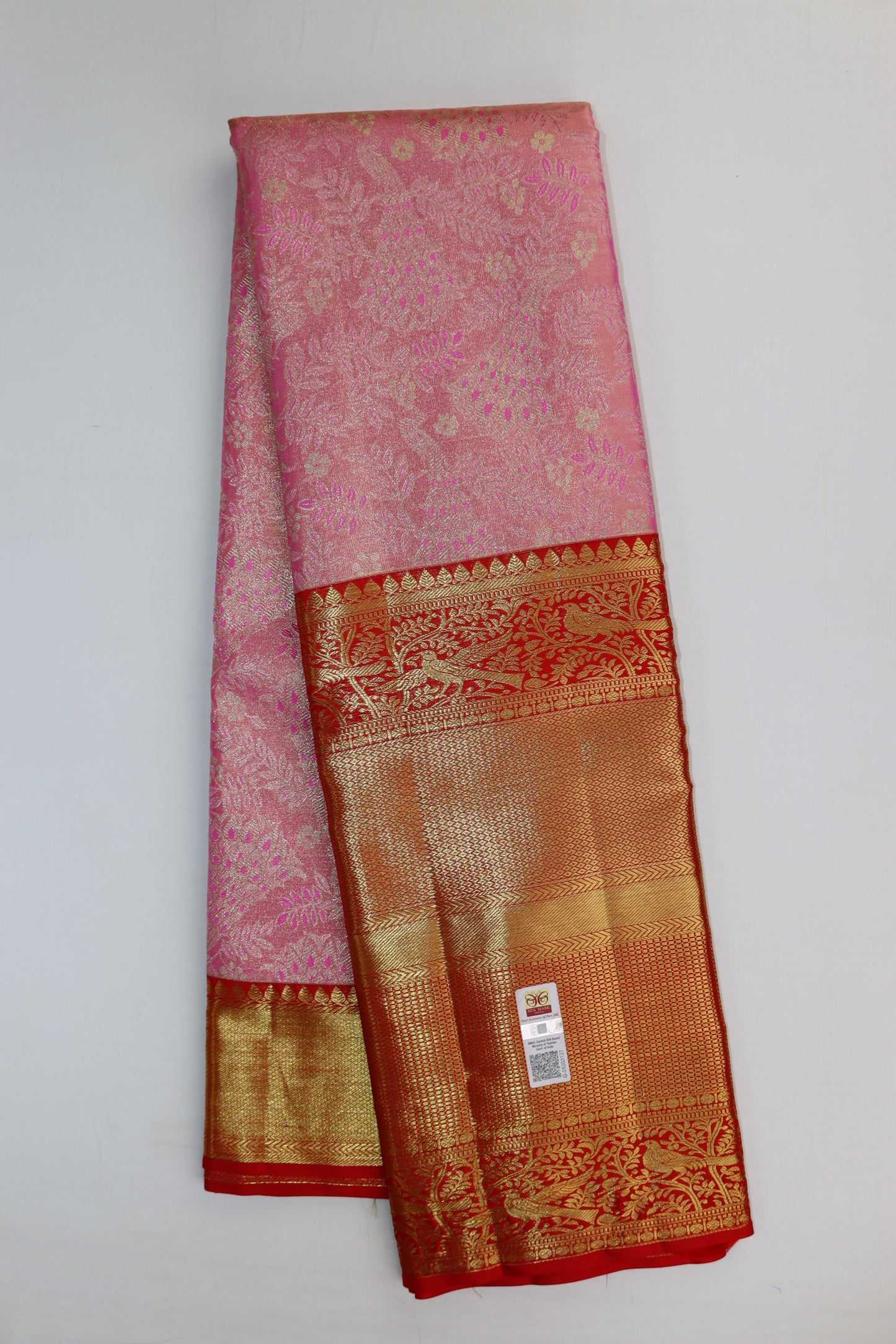 Graceful Pink Kanchipuram Silk Saree - My First Saree