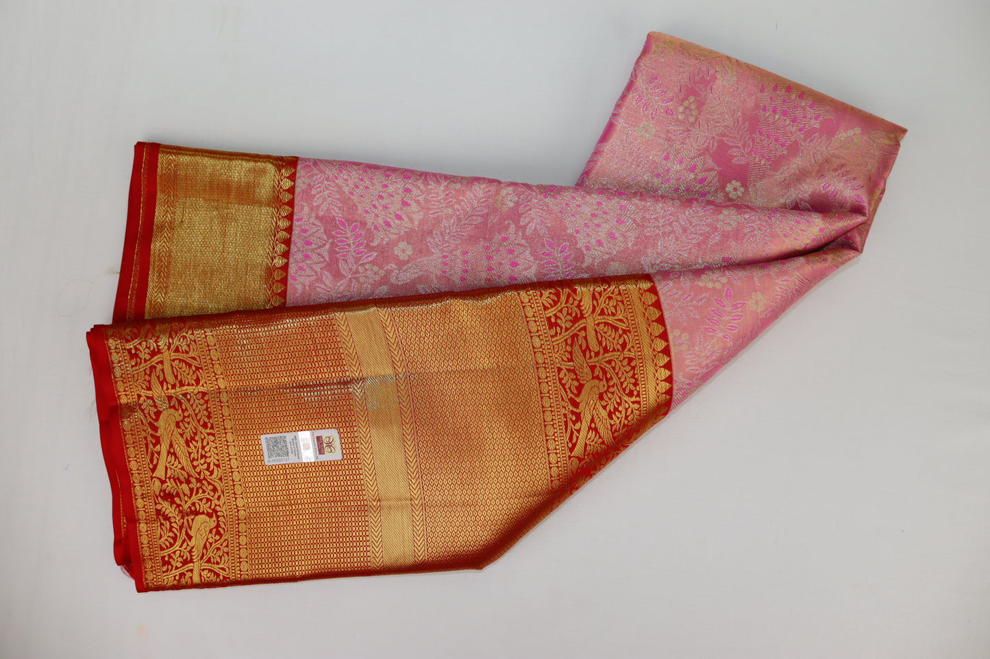 Graceful Pink Kanchipuram Silk Saree - My First Saree