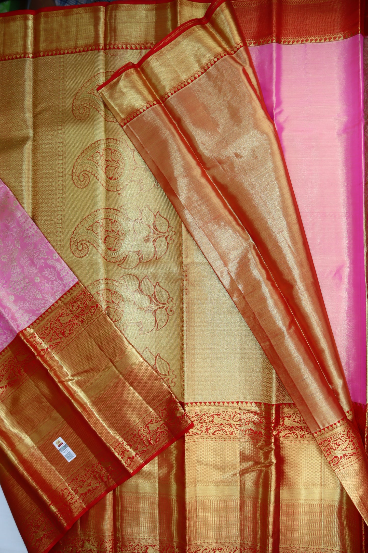 Graceful Pink Kanchipuram Silk Saree - My First Saree