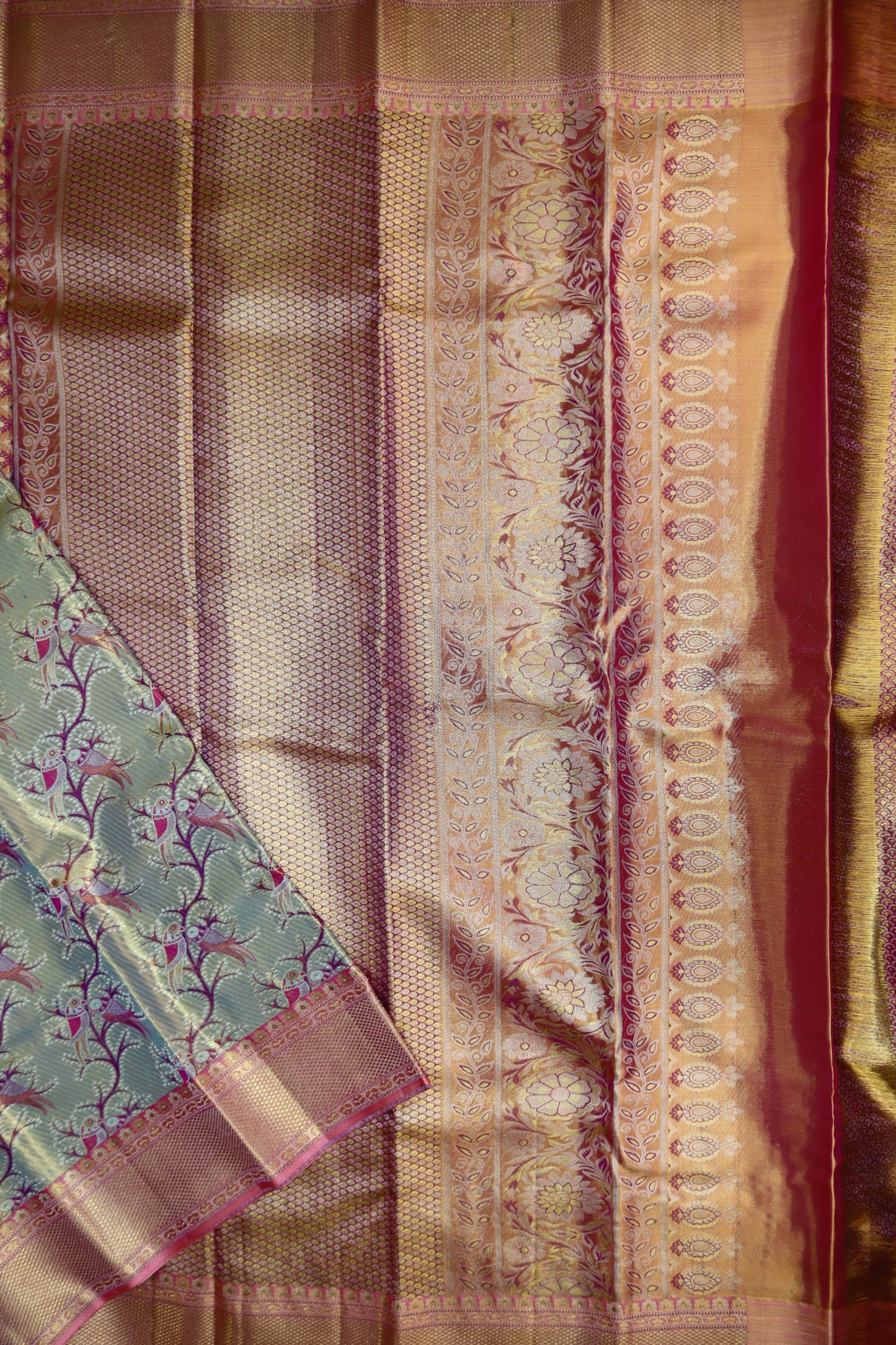 Traditional Multi-color Kanchipuram Silk Saree